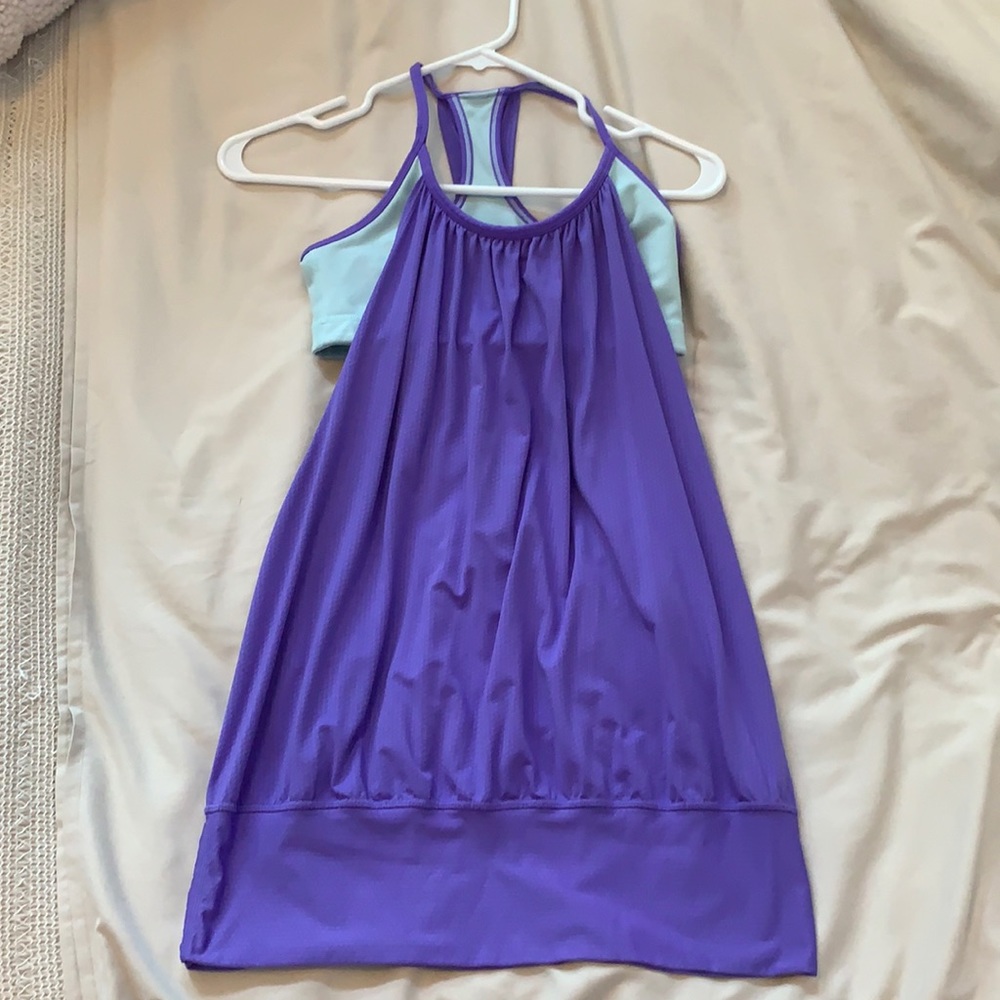 Lululemon No limits tank power purple/Aquamarine